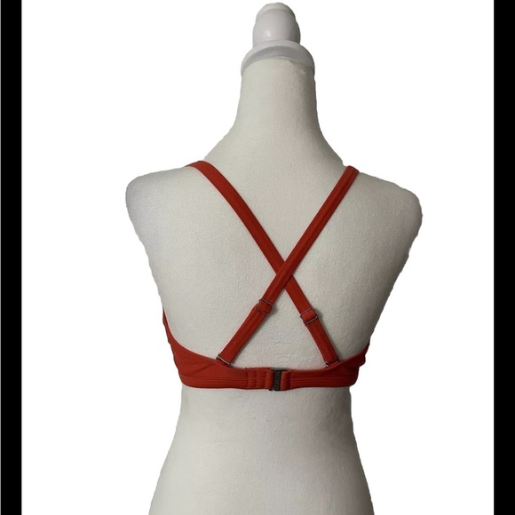 Athleta Orange Adjustable Straps Rushing Swimsuit Top 34D-DD - Picture 3 of 4